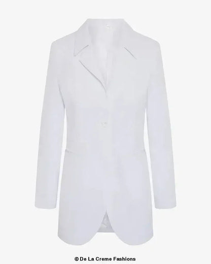 Curved Hem Longline Blazer