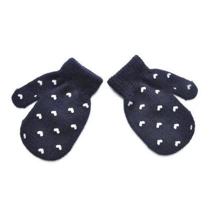 Cute Baby Colorful Thick Warm Gloves For Kids Classic Full Finger Mittens Soft Comfortable Winter Gloves For Children