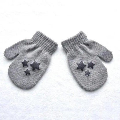 Cute Baby Colorful Thick Warm Gloves For Kids Classic Full Finger Mittens Soft Comfortable Winter Gloves For Children
