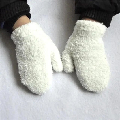 Cute Baby Colorful Thick Warm Gloves For Kids Classic Full Finger Mittens Soft Comfortable Winter Gloves For Children
