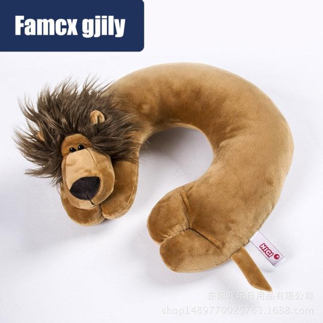Cute Cartoon Animal U-shaped Memory Travel Pillow Neck Support Headrest Office Car Airplane Sleep  Soft Travel Neck Pillow Animal for Neck &amp; Head Support Cute Wild Life Stuffed Pillow Accessory for Naps Novelty Stuffed Animal For Adults And Children