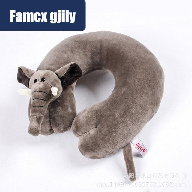 Cute Cartoon Animal U-shaped Memory Travel Pillow Neck Support Headrest Office Car Airplane Sleep  Soft Travel Neck Pillow Animal for Neck &amp; Head Support Cute Wild Life Stuffed Pillow Accessory for Naps Novelty Stuffed Animal For Adults And Children