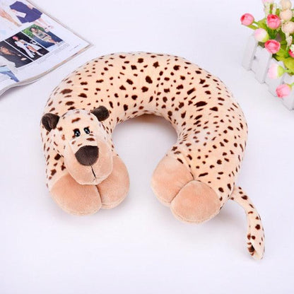 Cute Cartoon Animal U-shaped Memory Travel Pillow Neck Support Headrest Office Car Airplane Sleep  Soft Travel Neck Pillow Animal for Neck &amp; Head Support Cute Wild Life Stuffed Pillow Accessory for Naps Novelty Stuffed Animal For Adults And Children