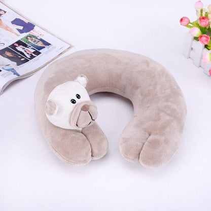 Cute Cartoon Animal U-shaped Memory Travel Pillow Neck Support Headrest Office Car Airplane Sleep  Soft Travel Neck Pillow Animal for Neck &amp; Head Support Cute Wild Life Stuffed Pillow Accessory for Naps Novelty Stuffed Animal For Adults And Children