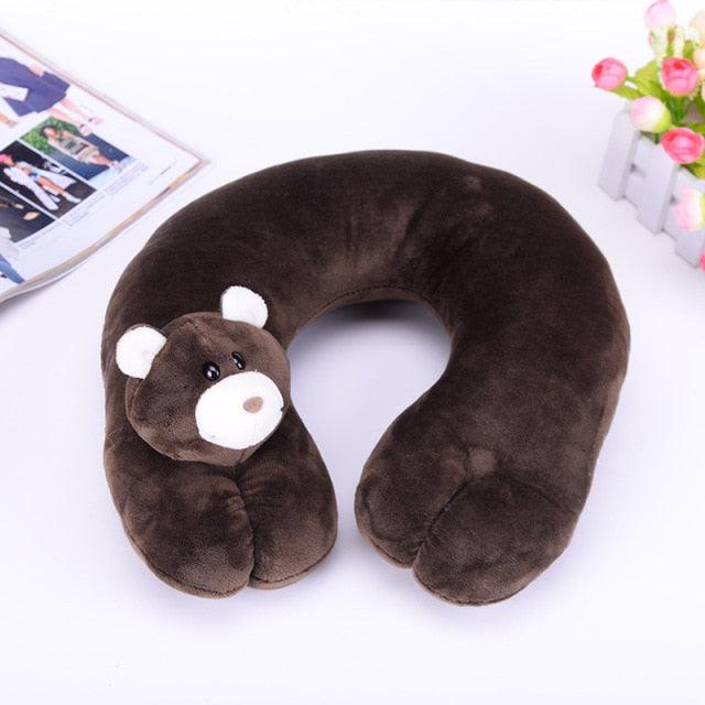 Cute Cartoon Animal U-shaped Memory Travel Pillow Neck Support Headrest Office Car Airplane Sleep  Soft Travel Neck Pillow Animal for Neck &amp; Head Support Cute Wild Life Stuffed Pillow Accessory for Naps Novelty Stuffed Animal For Adults And Children