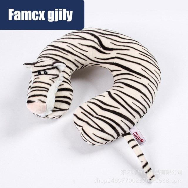 Cute Cartoon Animal U-shaped Memory Travel Pillow Neck Support Headrest Office Car Airplane Sleep  Soft Travel Neck Pillow Animal for Neck &amp; Head Support Cute Wild Life Stuffed Pillow Accessory for Naps Novelty Stuffed Animal For Adults And Children