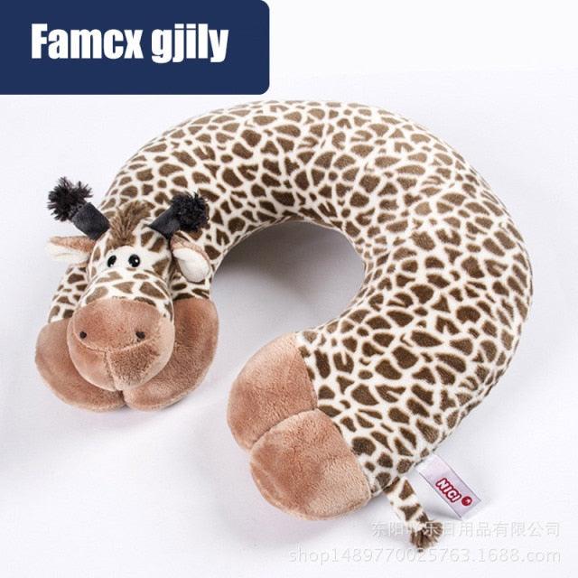 Cute Cartoon Animal U-shaped Memory Travel Pillow Neck Support Headrest Office Car Airplane Sleep  Soft Travel Neck Pillow Animal for Neck &amp; Head Support Cute Wild Life Stuffed Pillow Accessory for Naps Novelty Stuffed Animal For Adults And Children