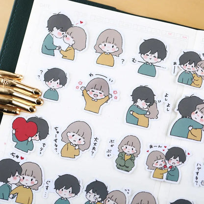 Cute Character Stickers for Handbook - DIY Photo Album Waterproof Decals