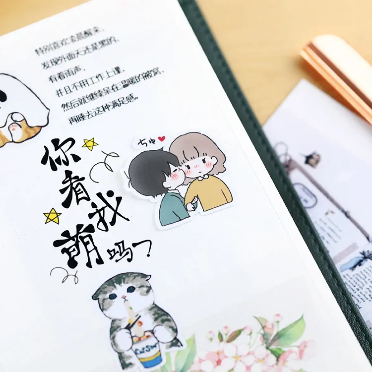 Cute Character Stickers for Handbook - DIY Photo Album Waterproof Decals