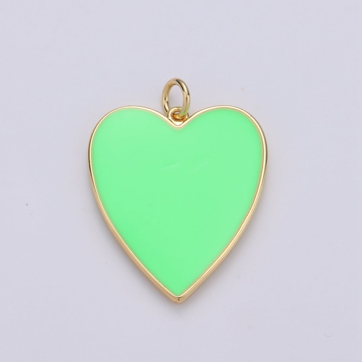 Cute Enamel Colorful Heart Gold Filled Charm - D-658 TO D-664 E-161