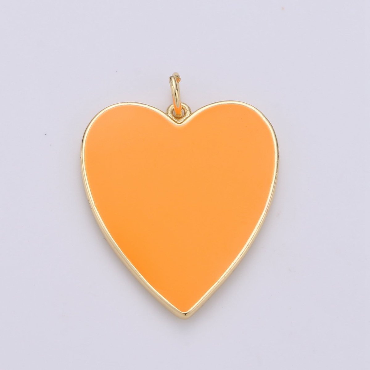 Cute Enamel Colorful Heart Gold Filled Charm - D-658 TO D-664 E-161
