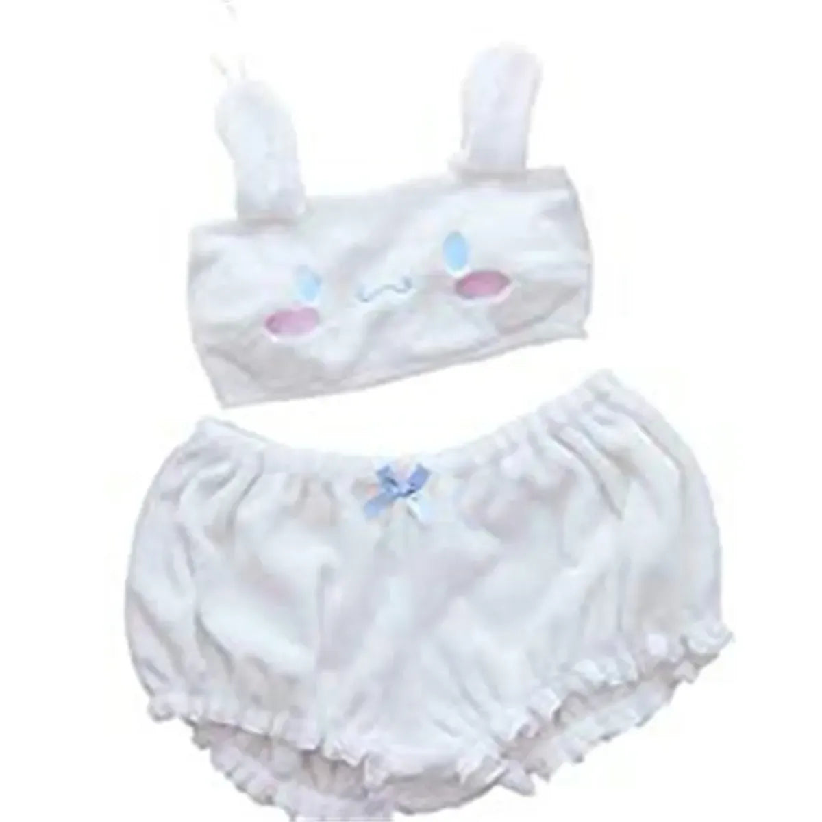 Cute Kawaii Animal Coral Fleece Lingerie Set for Women