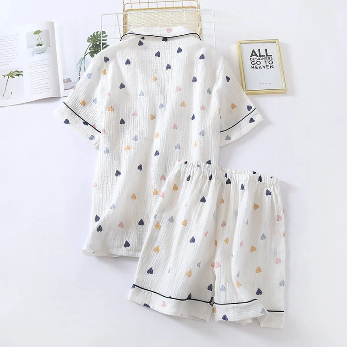 Cute Short Sleeve Home Pajamas
