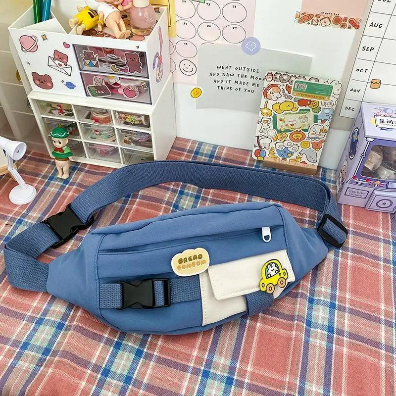 Cute Solid Color Fanny Pack For Girls Trendy Crossbody Chest Bag Belt Waist Packs Workout Traveling Dog Walking Casual Fashion Outdoor Waist Pack Bag Cool Fanny Packs