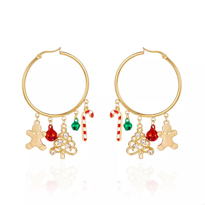 Christmas Theme Hoop Earrings
