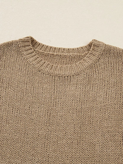 Oversize Drop Shoulder Slouchy Sweater Dress