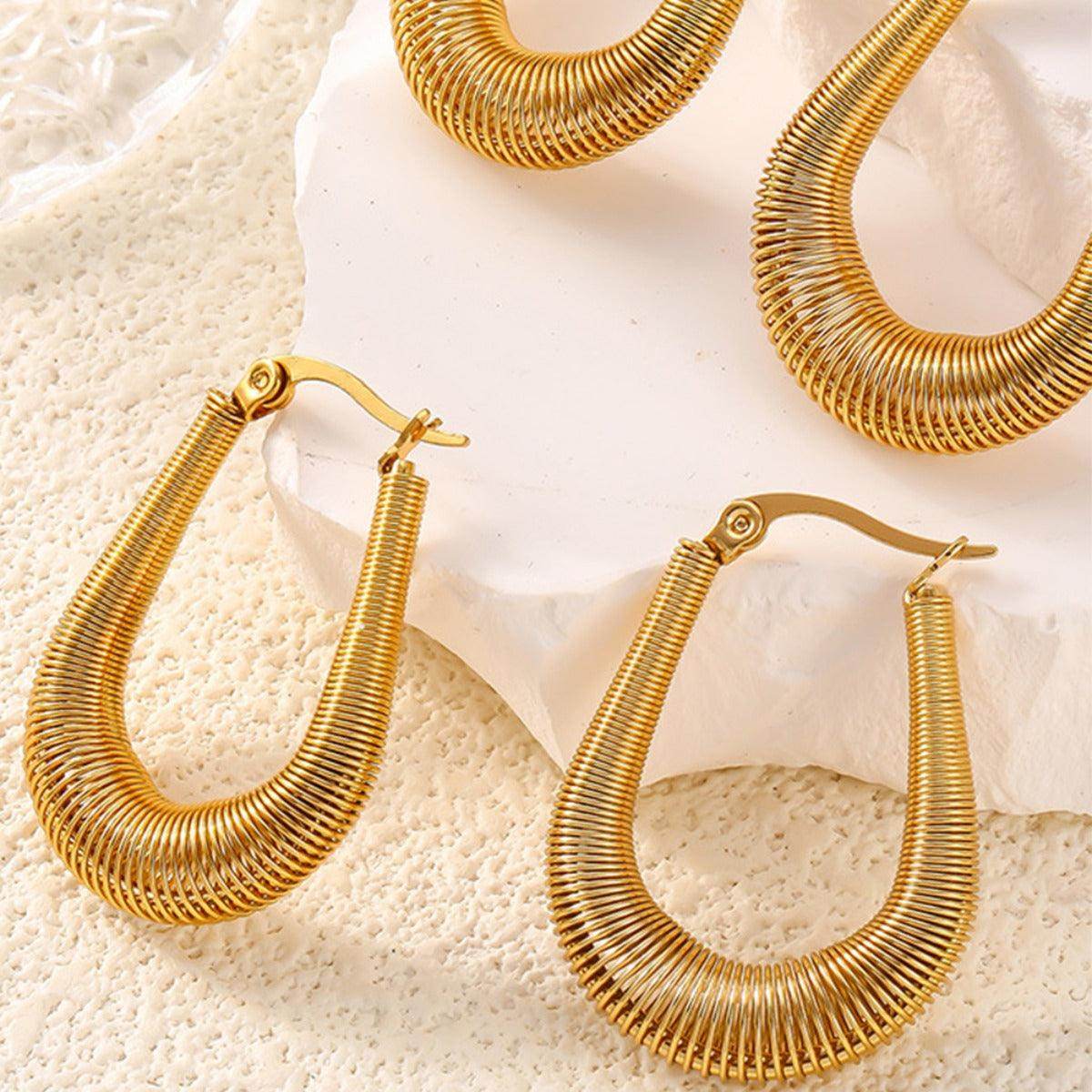 Titanium Steel U Shape Earrings for Elegant Everyday Wear