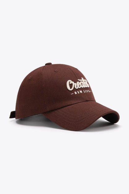 CREATE NEW LIFE Adjustable Cotton Baseball Cap for All Sizes
