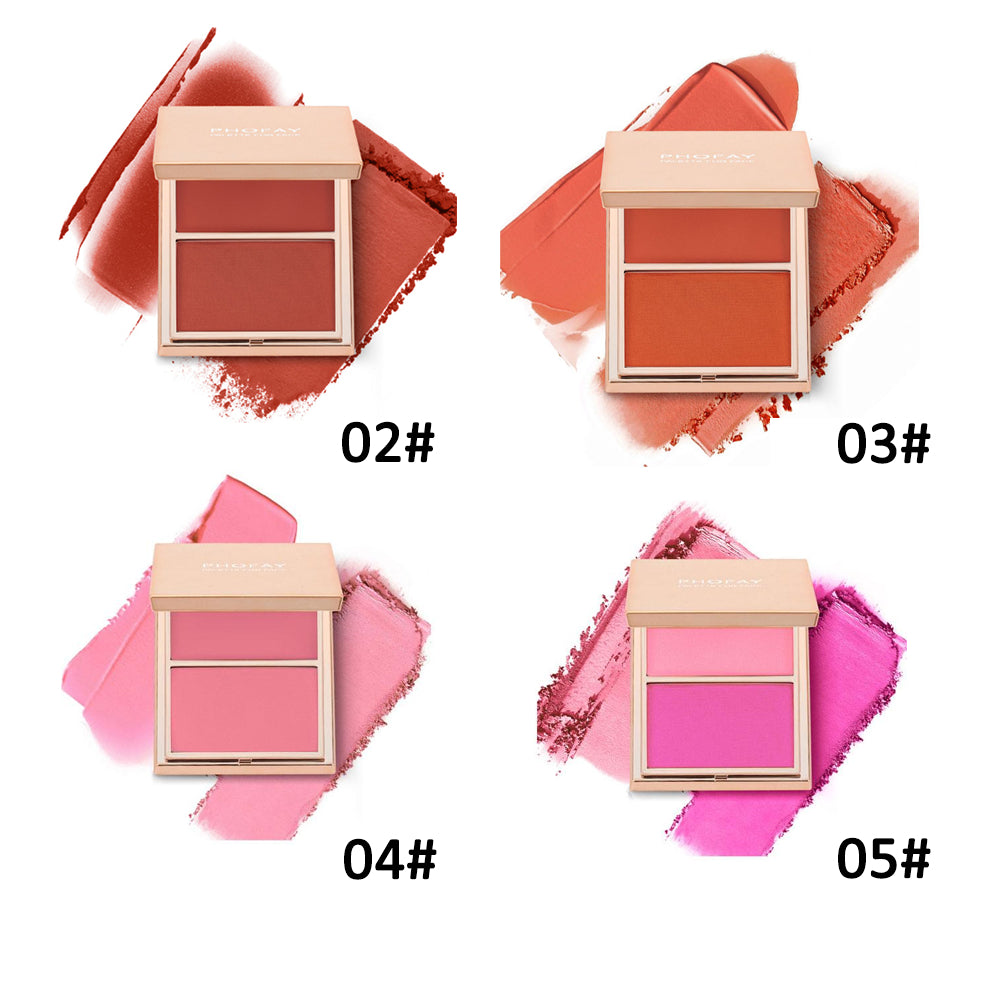 PHOFAY Double-Take Cream &amp; Powder Blush Duo