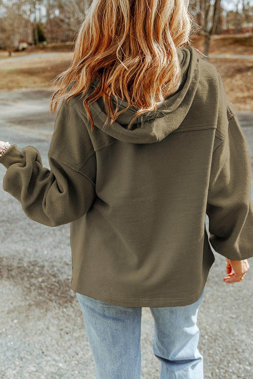 Zip-Up Drawstring Hooded Jacket for Men and Women