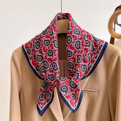 Square Scarf Womens Fashionable Small Neckerchief 70cm