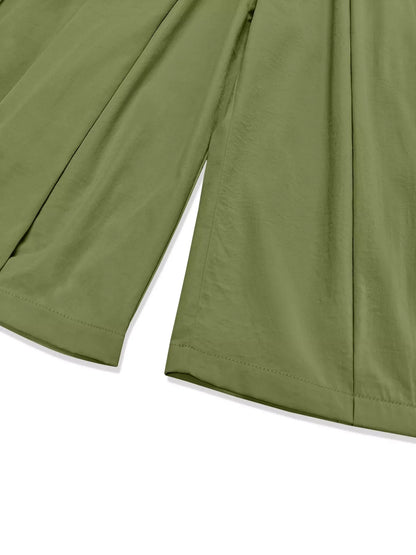 Wide Leg Pleated Detail Pants