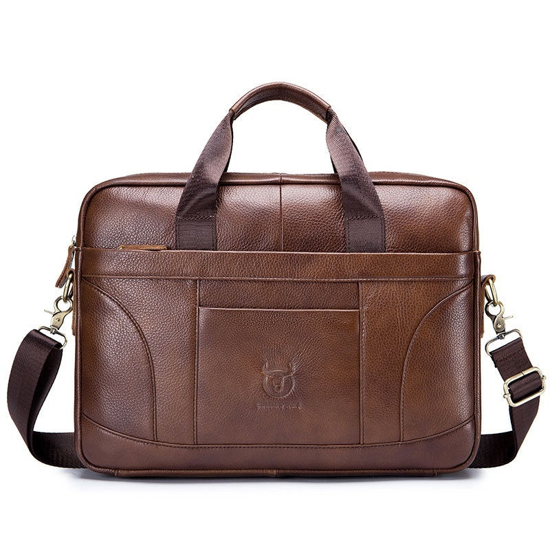 Full-grain Leather Large-capacity Men&