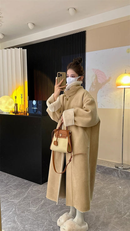 Thickened Imitation Fur Coat Overcoat Women&