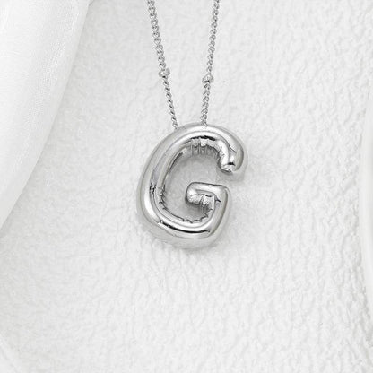 Copper Bubble Letter Pendant Necklace for Stylish Charm