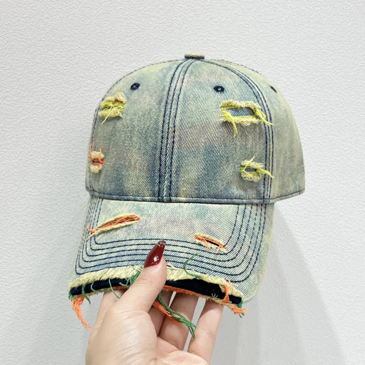 Distressed Adjustable Baseball Cap