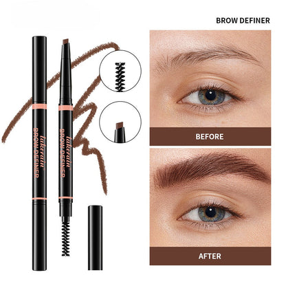 Waterproof And Sweat-proof Distinct Look Three-dimensional Line Carving Triangle Eyebrow Pencil