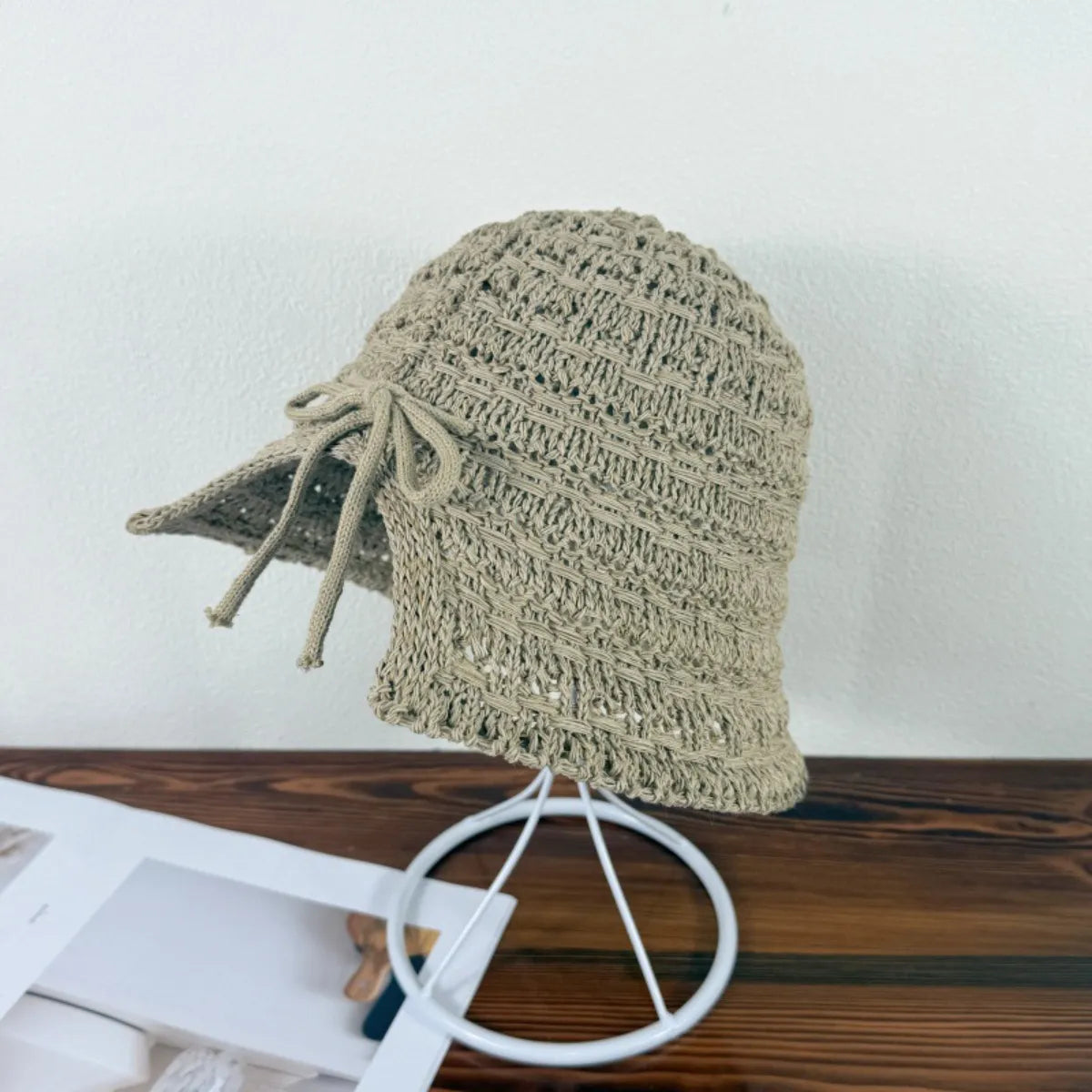 Crochet Bucket Hat with Drawstring