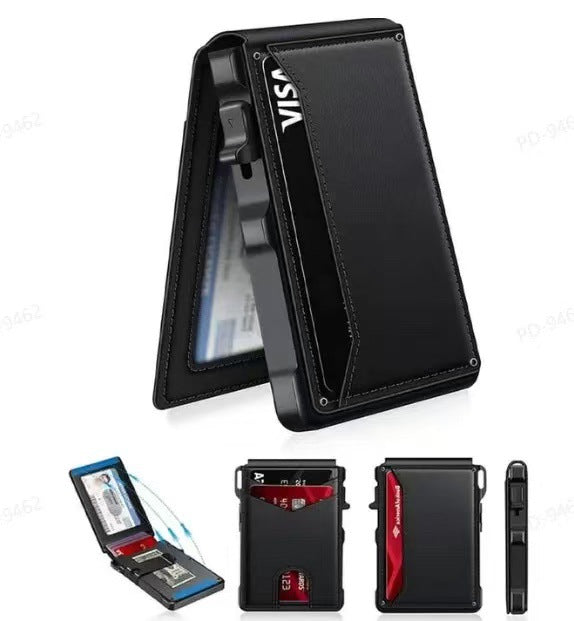 Amazon Bestseller Dual-Fold Carbon Fiber Flip Wallet