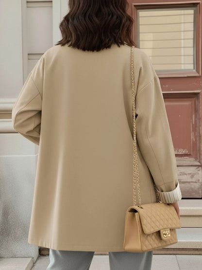 Button-Down Dropped Shoulder Outerwear