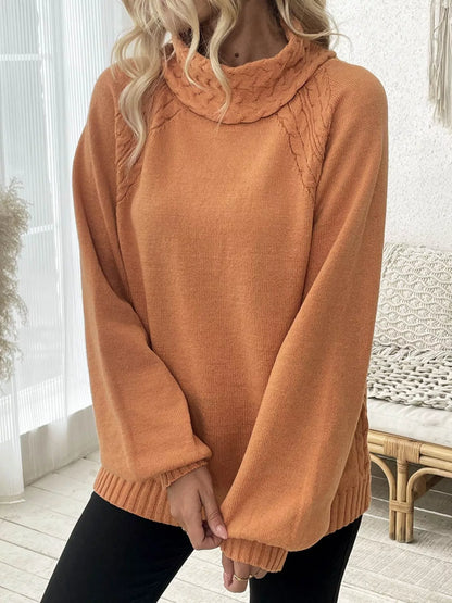 Cable Knit Turtleneck Sweater