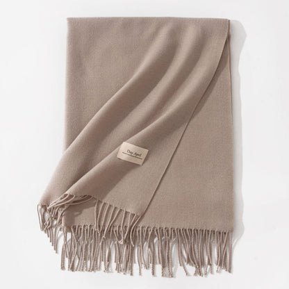 Pure Color Artificial Cashmere Scarf Women&