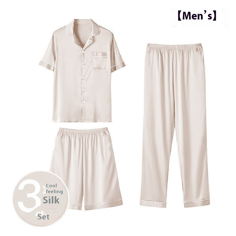 Ice Silk Home Wear Suit Men&