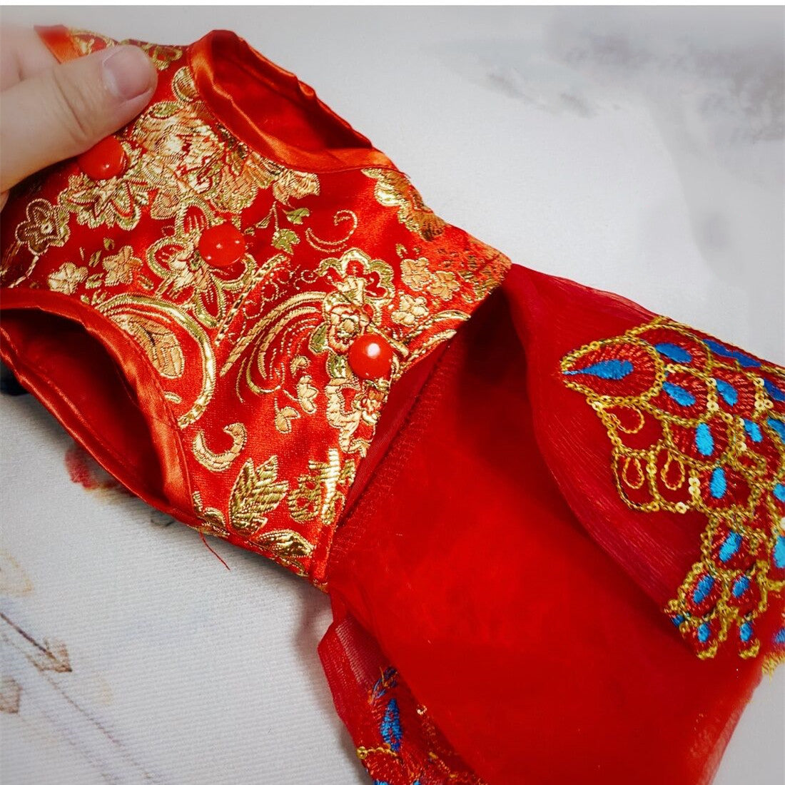 Pet Clothes Dog Chinese Ancient Style Tang Dress