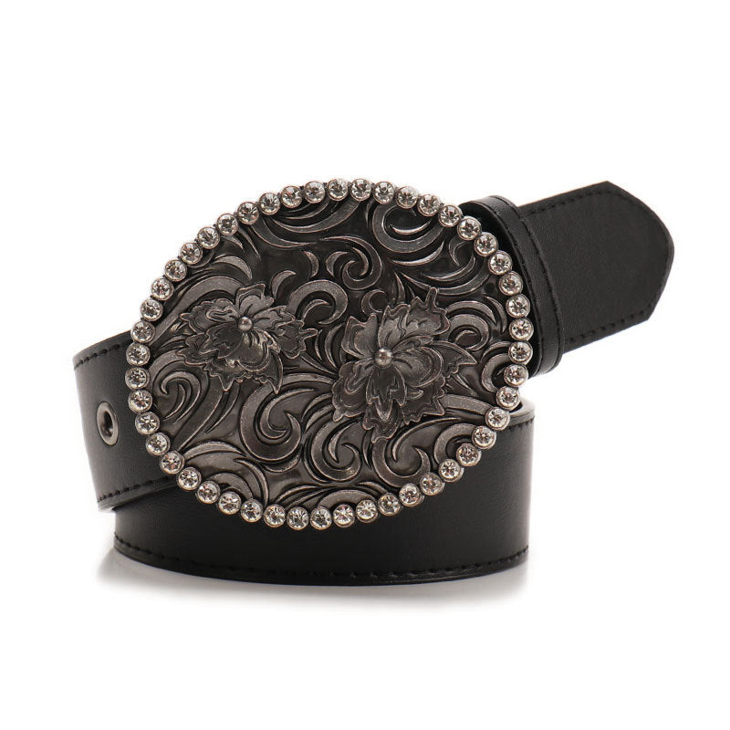 Retro Gem Black Belt Women&