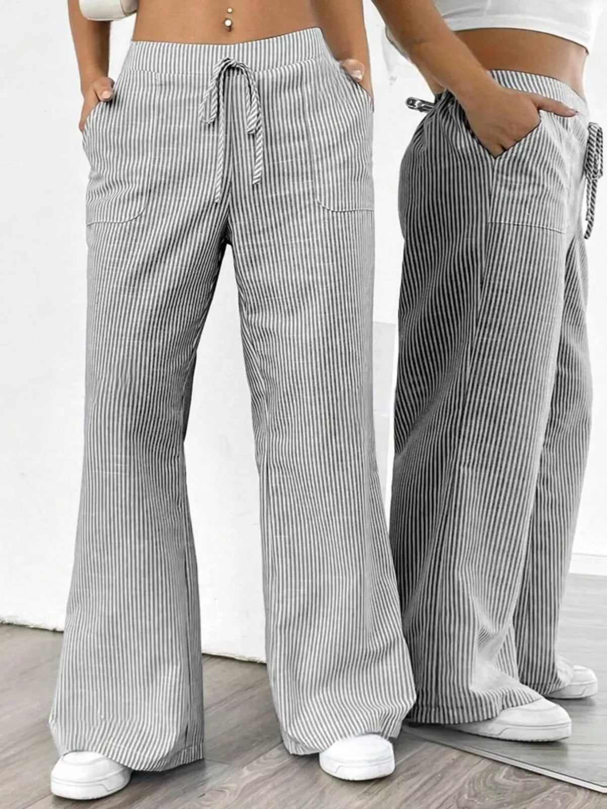 Striped Wide Leg Pants