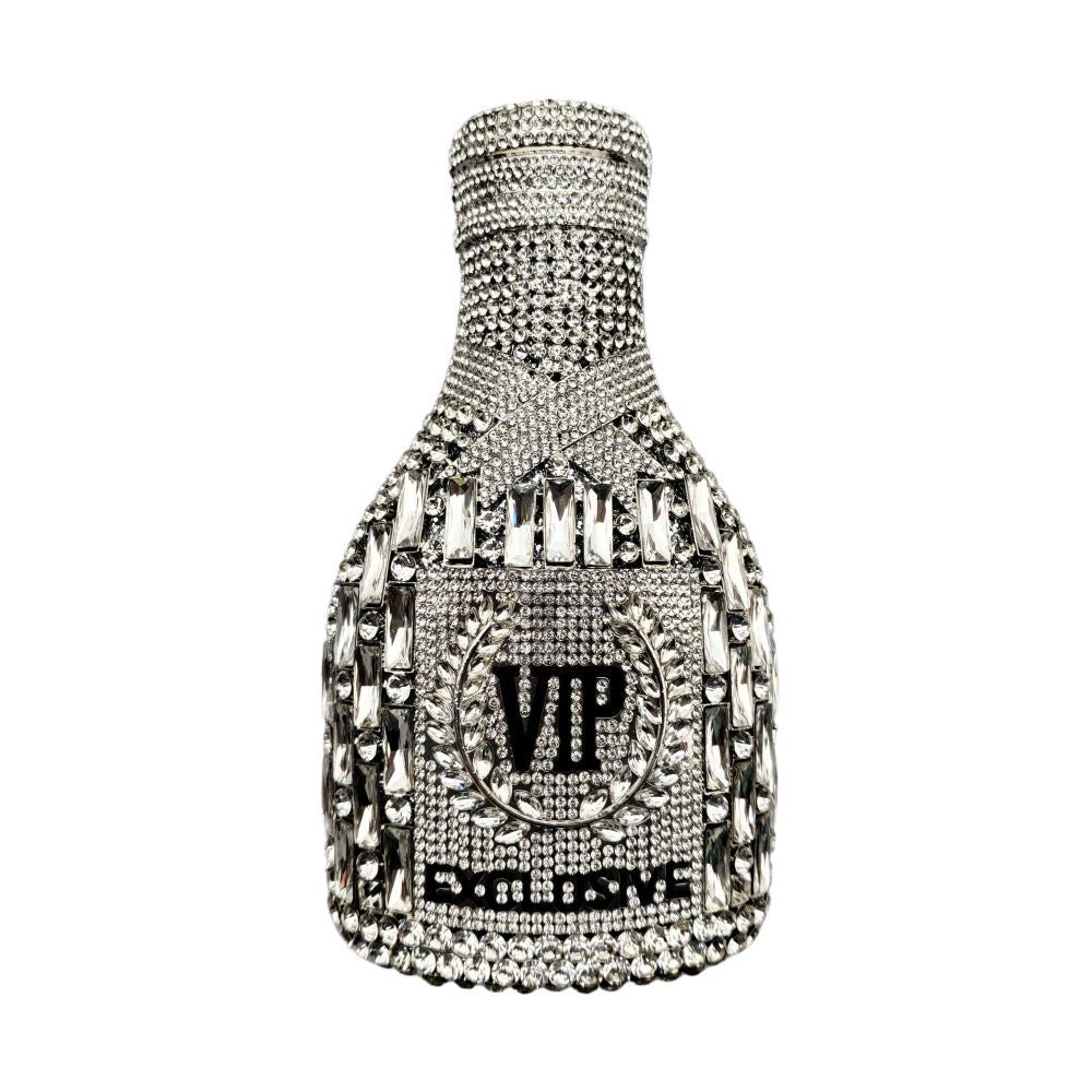 Champagne Bottle Diamond Hand Holding Dinner Bag