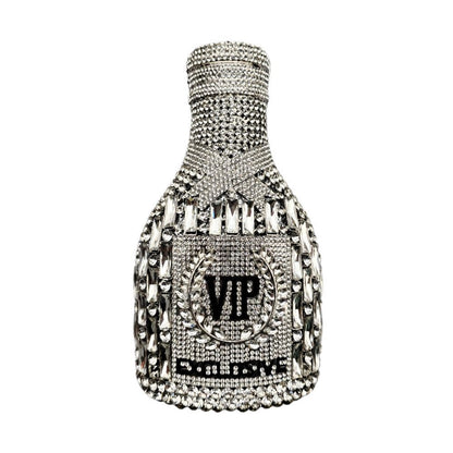 Champagne Bottle Diamond Hand Holding Dinner Bag