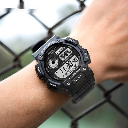 Multifunctional Water-resistant Luminous Single-display Digital Watch For Sports