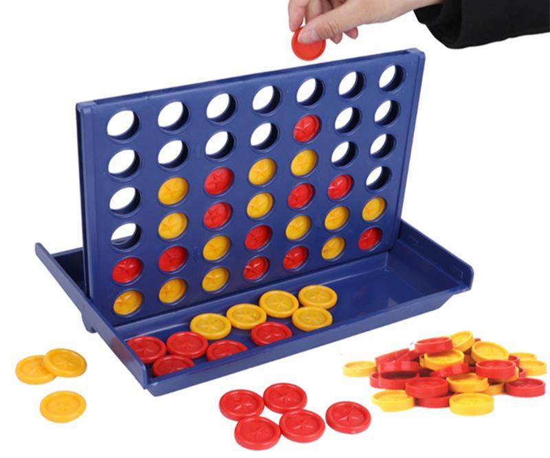 1 Set Connect 4 In A Line Board Game Foldable Children&