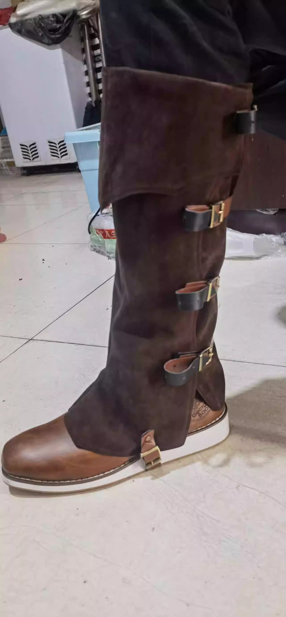 Medieval Renaissance Viking Retro Leg Armor Boots