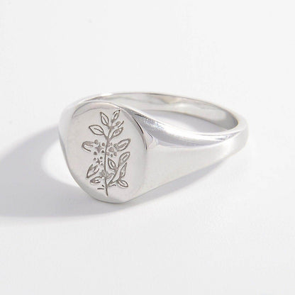 925 Sterling Silver Signet Ring for Men and Women