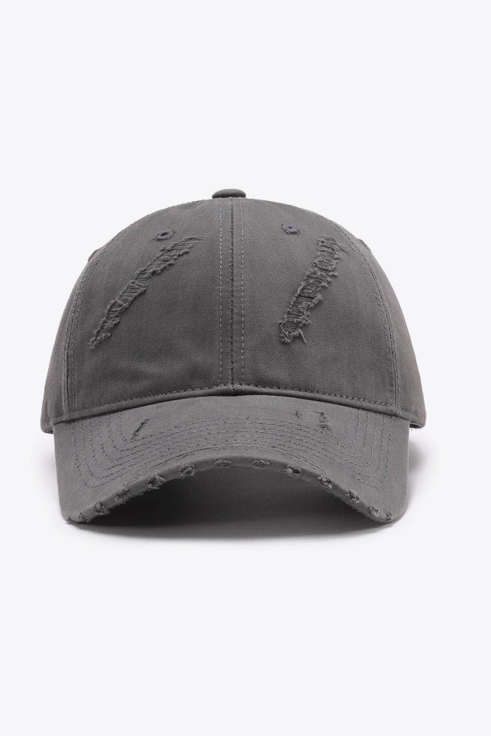 Distressed Adjustable Baseball Cap for Casual Style