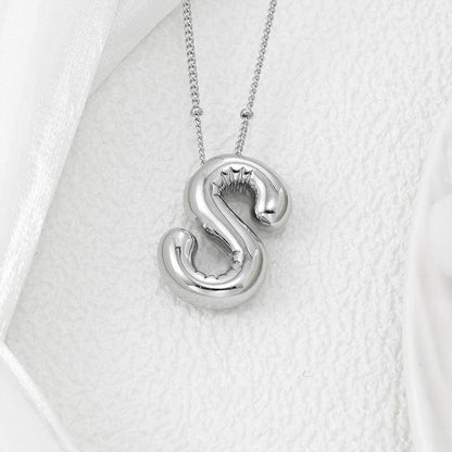 Copper Bubble Letter Pendant Necklace for Stylish Personalization