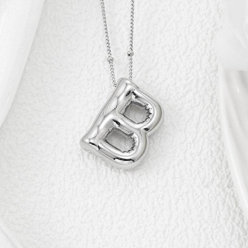 Copper Bubble Letter Pendant Necklace for Stylish Charm