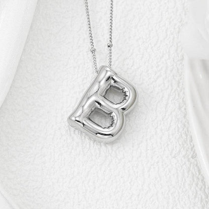 Copper Bubble Letter Pendant Necklace for Stylish Charm